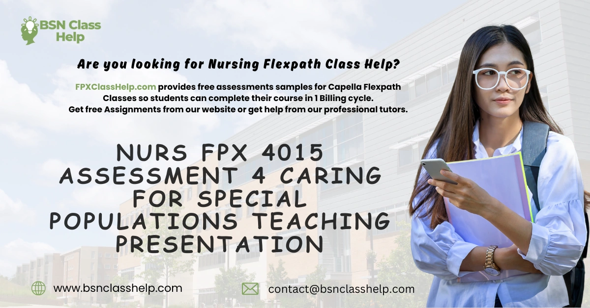 NURS FPX 4015 Assessment 4 Caring for Special Populations Teaching Presentation