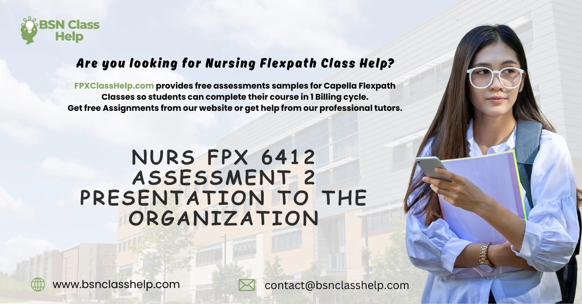 NURS FPX 6412 Assessment 2 Presentation to the Organization