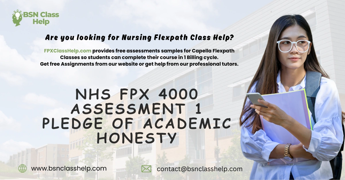 NHS FPX 4000 Assessment 1 Pledge of Academic Honesty