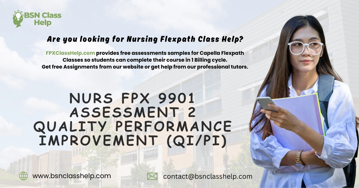 NURS FPX 9901 Assessment 2 Quality Performance Improvement (QI/PI)