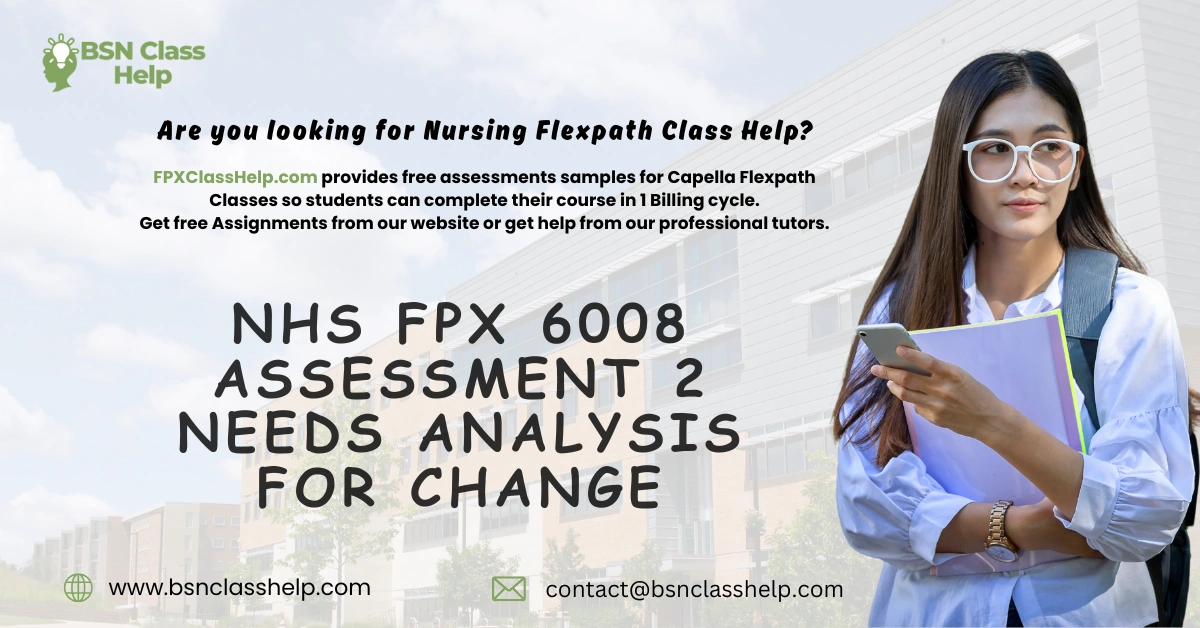 NHS FPX 6008 Assessment 2 Needs Analysis for Change