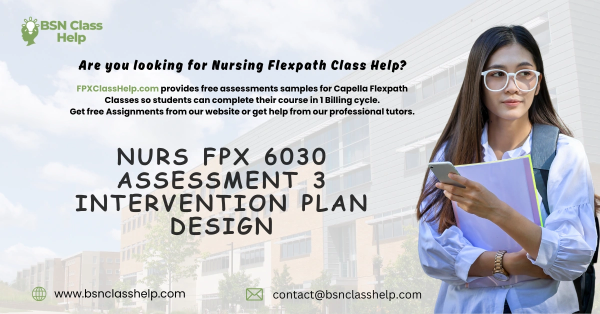 NURS FPX 6030 Assessment 3 Intervention Plan Design