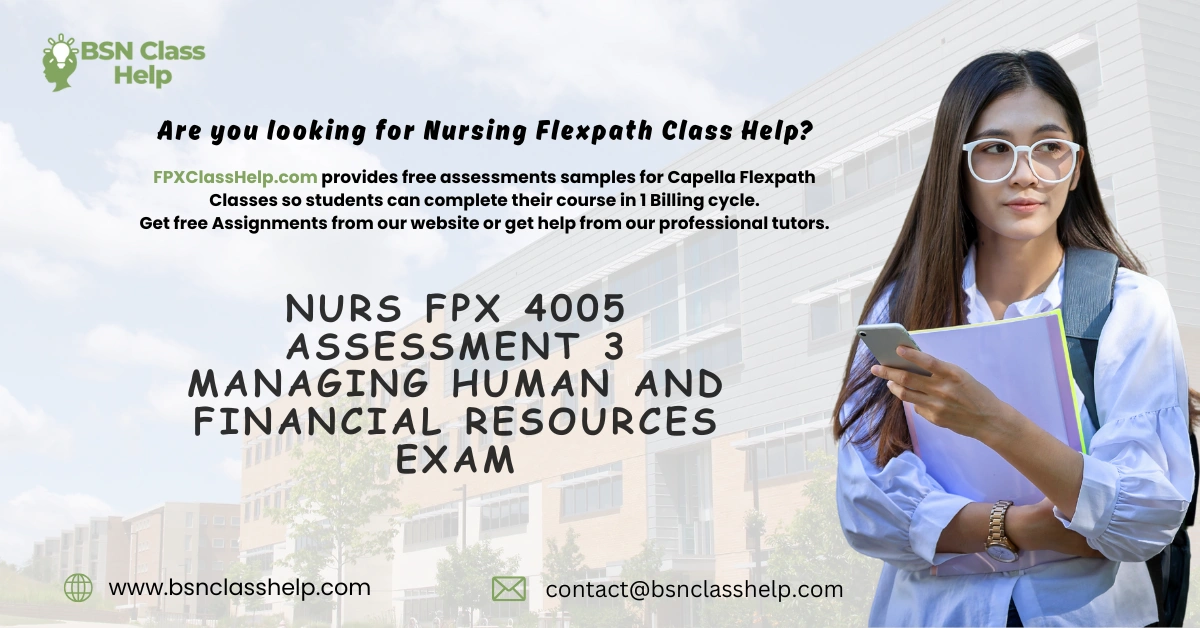 NURS FPX 4005 Assessment 3 Managing Human and Financial Resources Exam